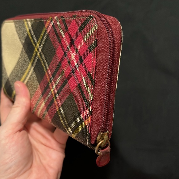 SOLD✨Vivienne Westwood✨ Red Tartan Orb Zippy Wallet EUC - Picture 14 of 17